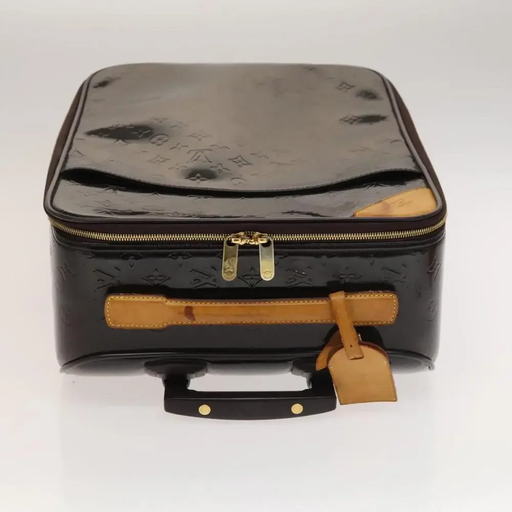 LOUIS VUITTON Monogram Vernis Pegas 45 Suitcase Amarante M91277
